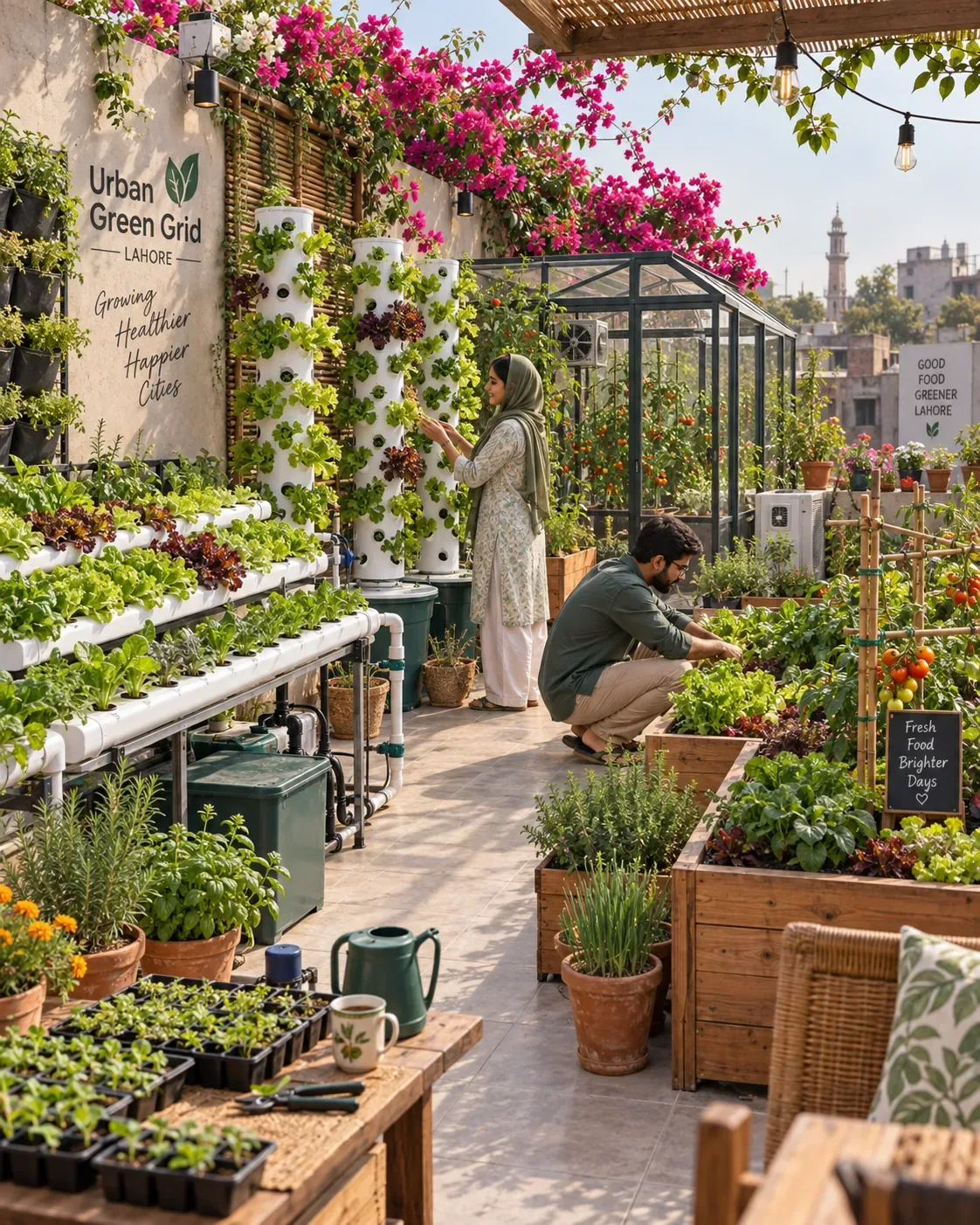 Concept future for urban food production