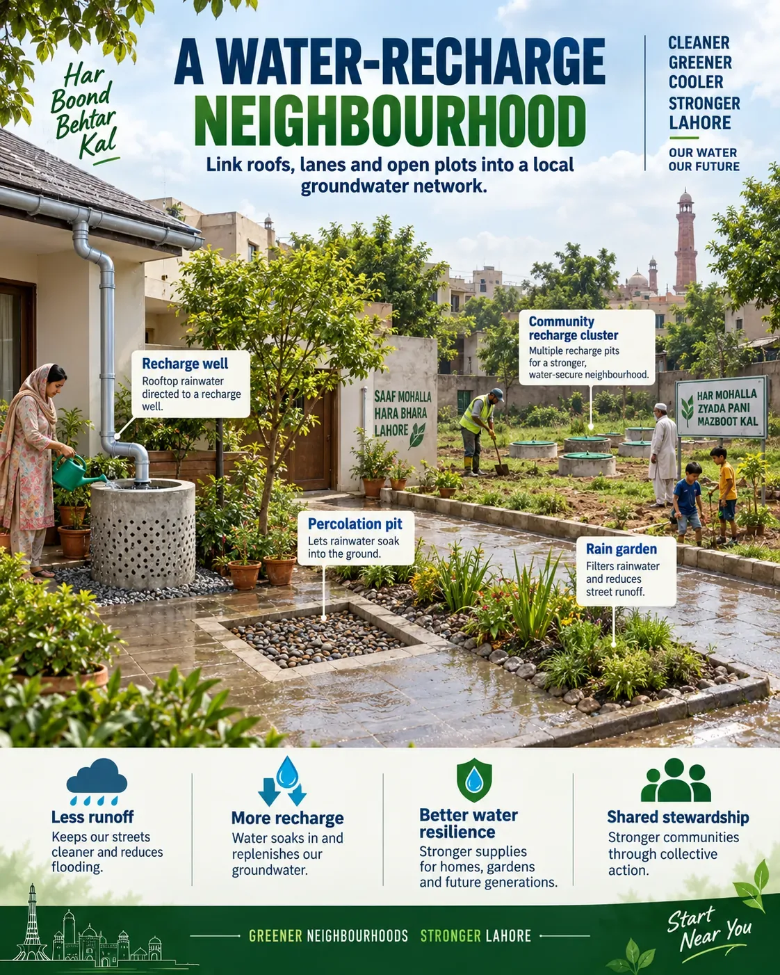 System story showing water recharge and resilience