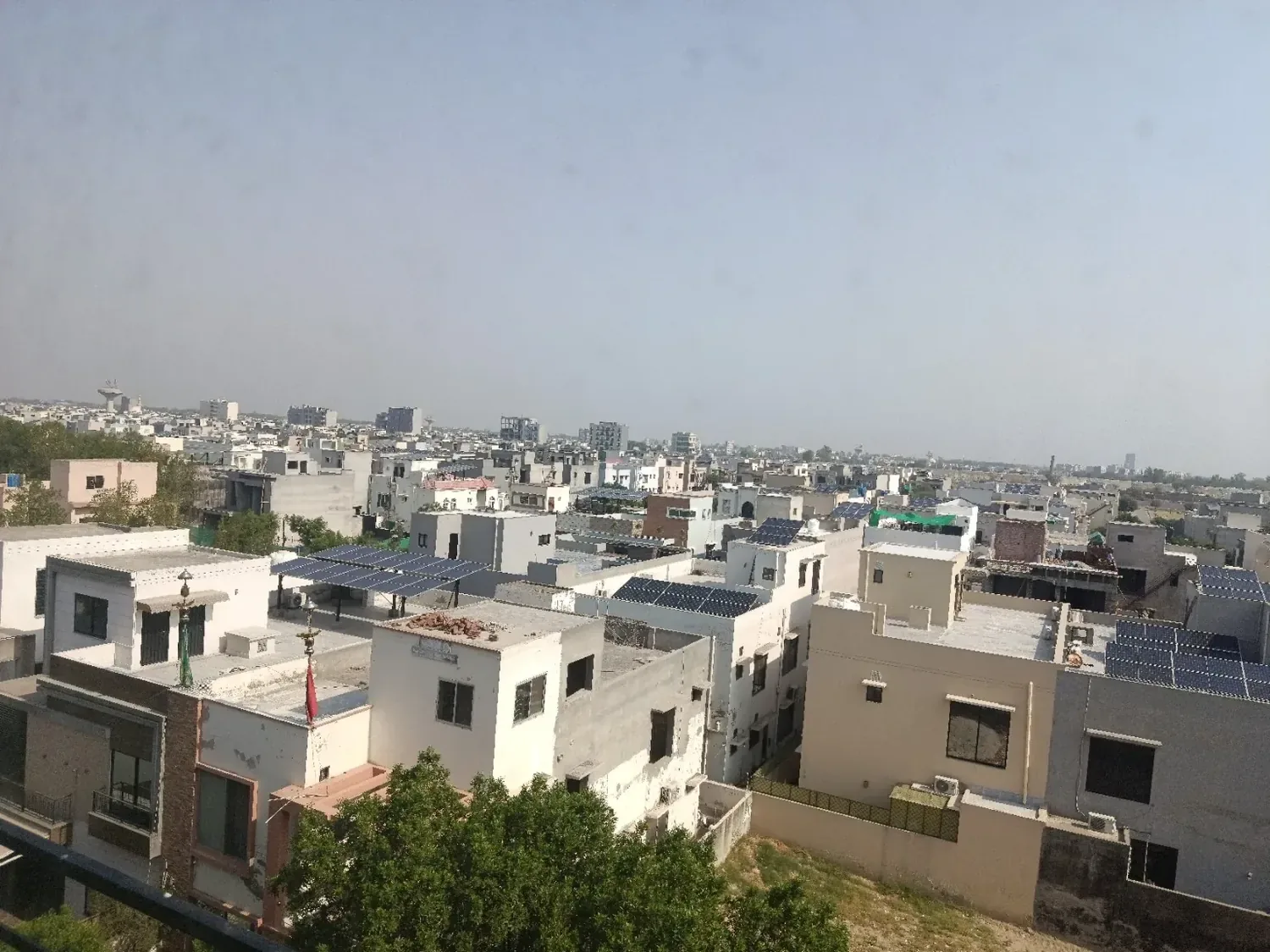 Real Lahore rooftops and solar panels